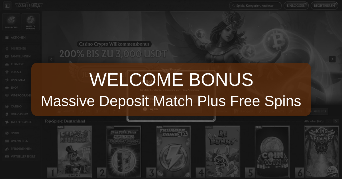 AmunRa Casino - Best Slots | Fast Withdrawals