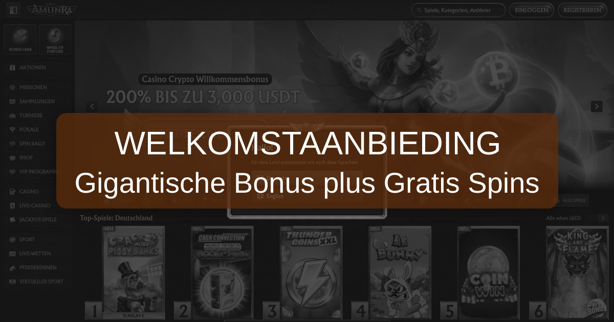 AmunRa Casino - Slots & Snelle Uitbetalingen